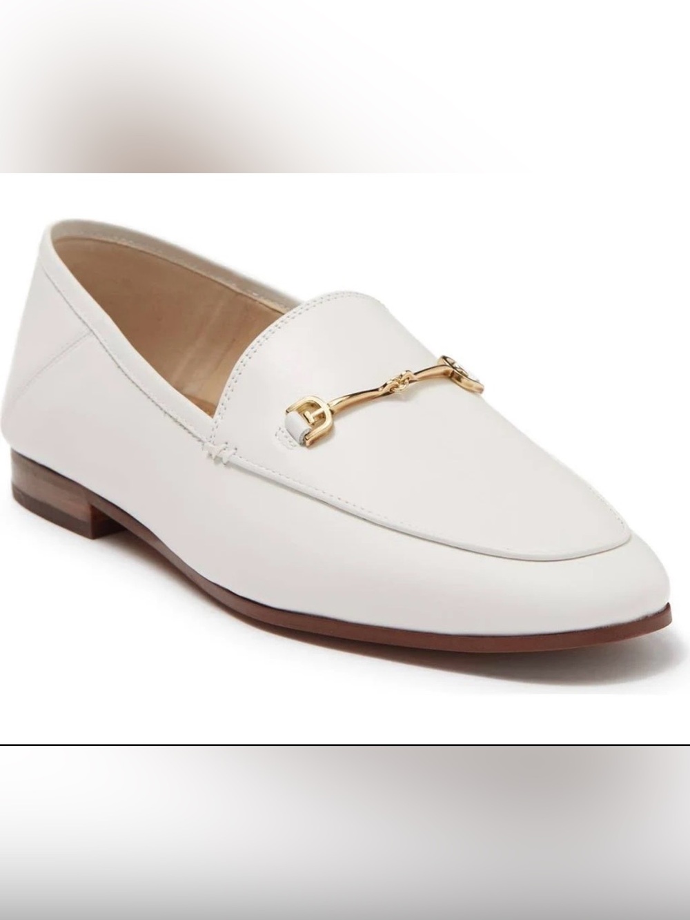 🤍 Sam Edelman White Leather Horsebit Loafers – Women’s Size 10 🤍
